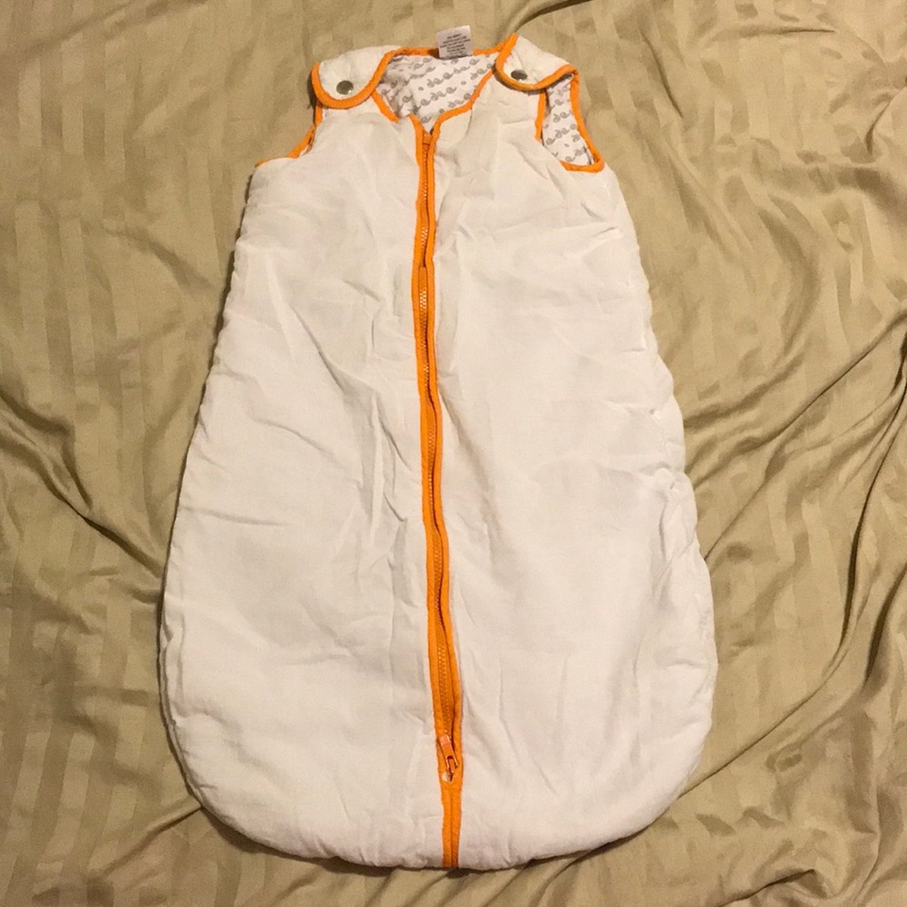 Baby Deedee sleep sack.  Good for fall and winter